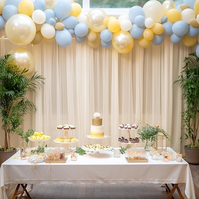 10x10ft Champagne Tulle Backdrop Curtain - Image 7
