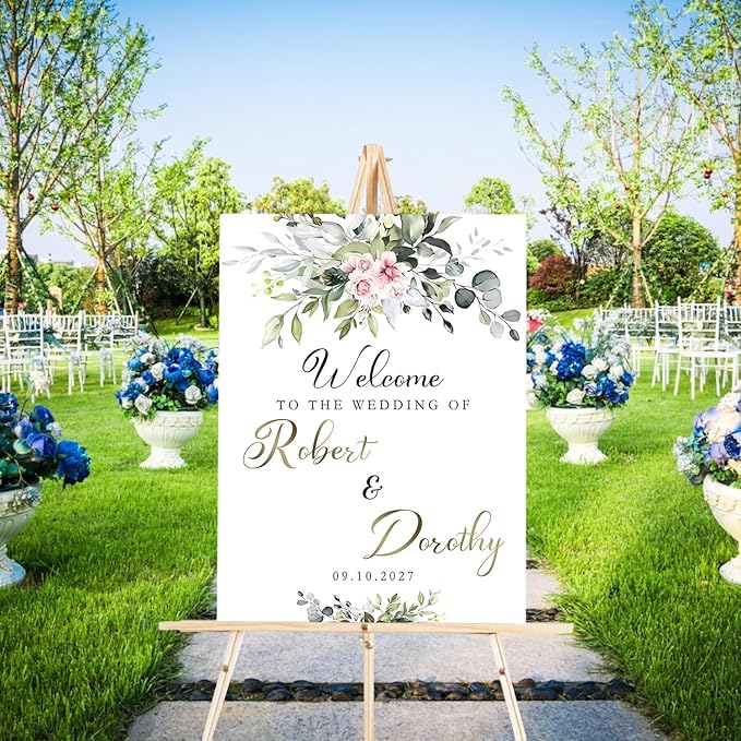 Welcome To Our Wedding Sign, Custom Wedding Welcome Sign, Engagement Party by Jewelry