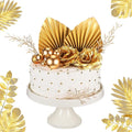 26 Pieces Happy Birthday Cake Topper Gold Cake Decorations Palm Leaves Balls by Gersoniel