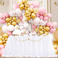 QueenDream Sequin Tablecloth 90 x132 Inch White Rectangle Tablecloth Glitter by QueenDream
