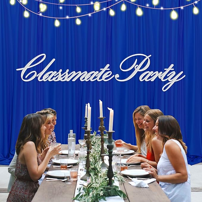 MEETSKY Royal Blue Backdrop Curtains - Image 3