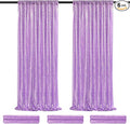 Backdrop Curtains Light Purple Sequin Photo Background Drapes 6 Pieces 2ftx8ft by QueenDream