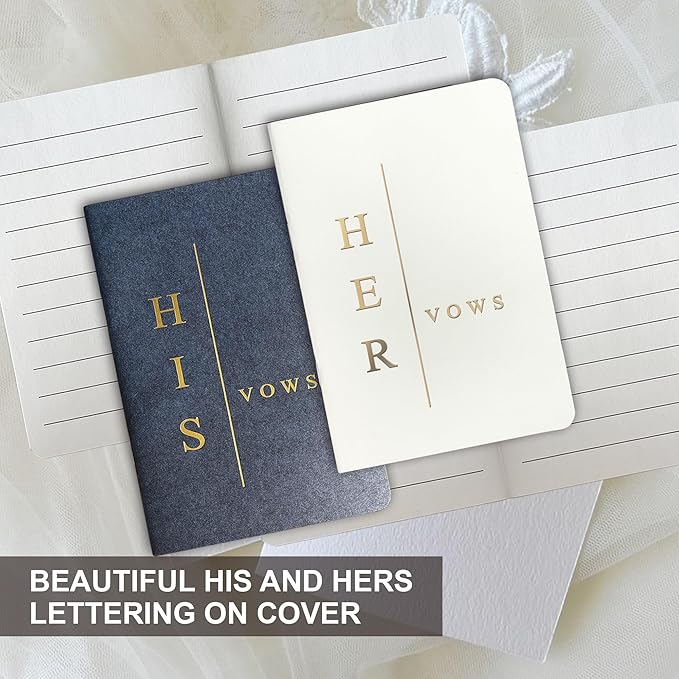 Wedding Vow Books His and Hers, Wedding Registry Gifts Ideas - Image 2