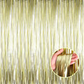 4 Pack Light Gold Foil Fringe Curtain Backdrop, 3.28Ft x 8.2Ft Metallic Tinsel by Unknown