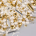 White Deluxe Gold Sprinkles for Cake Decorating 7ounce by cobakey-DessertDecorations