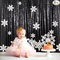 ShinyBeauty 2Pcs 5FTx10FT Black Sequin Backdrop Curtain | Glitter Wedding & by ShinyBeauty