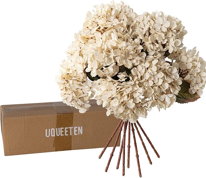 Artificial Flower Fake Silk Hydrangea Heads Bouquet - Image 7