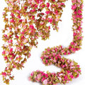 8 Pcs x 8.2 ft Flower Garland Artificial Rose Vine Flowers by PONKING