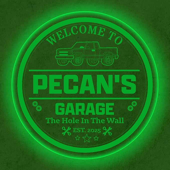 Custom Pickup Truck LED Sign – Personalized Color Changing Acrylic Wall Decor - Image 4