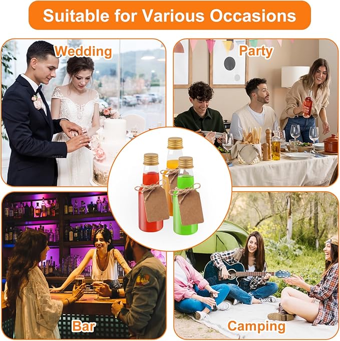 96 Pcs Mini Liquor Bottles Set, Miniature Bottle Bulk - Image 7