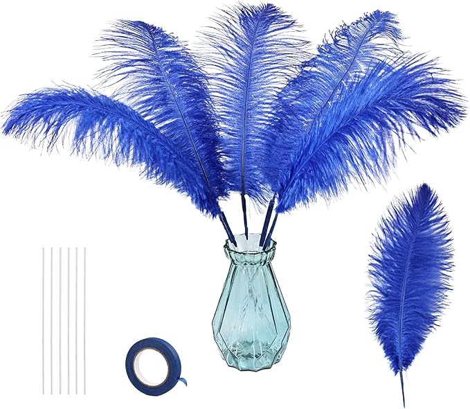 Bulk Royal Blue Ostrich Feathers by whitefeather