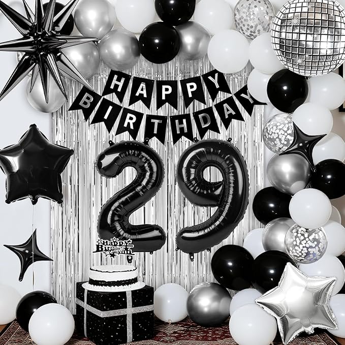 29th Birthday Decorations for Men Women, Fringe Curtains Kit - Image 7