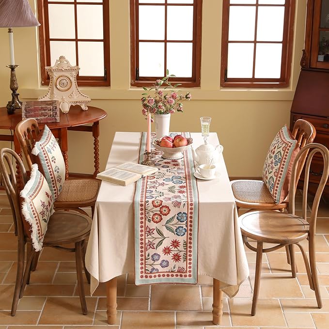 Decorative Linen French Table Runner 71 Inches Long, Tea Party - Image 6