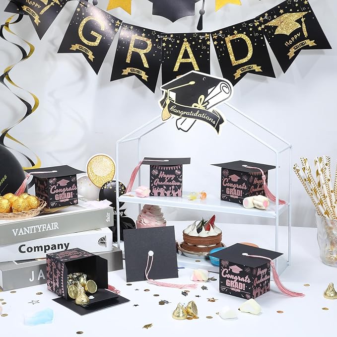 COTOPHER 36 Pack Mini Graduation Cap Gift Boxes - Image 2