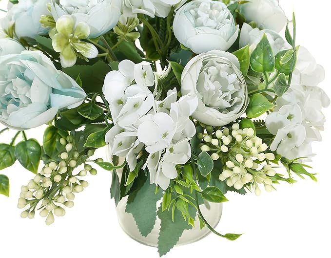 Artificial Flowers Fake Peony Silk Mini Plastic Bridal Flowers - Image 5