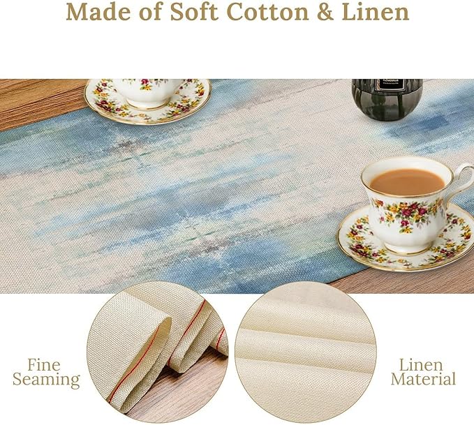 Spring Daisy Table Runner, Farmhouse Seasonal Summer Flower Retro Country Table - Image 5