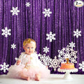 ShinyBeauty Purple Sequin-Backdrop-Curtain 2Panels 5FTx10FT Glitter Wedding by ShinyBeauty