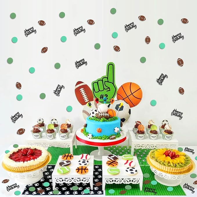 250PC Football Happy Birthday Confetti, Football Birthday Party Decorations - Image 4