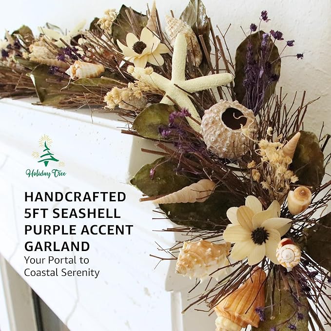 HOLIDAY TREE 5' Coastal Handcrafted Garland - Image 6