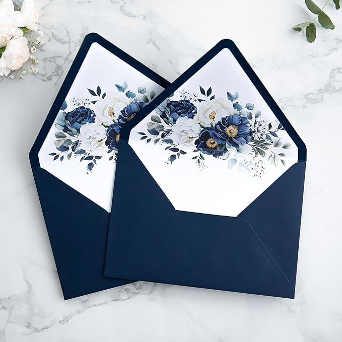 PONATIA 50PCS A7 Euro Flap Envelopes, 5.25 x 7.25'' Liner Envelope - Image 4