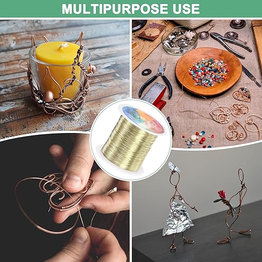 2-Rolls 0.3mm Jewelry Wire, 28 Gauge 328FT Craft Wire Copper Beading Wire - Image 7