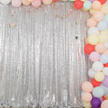 ShinyBeauty Silver Sequin Backdrop 10x10FT, Non-Through, Includes 1pc, by ShinyBeauty
