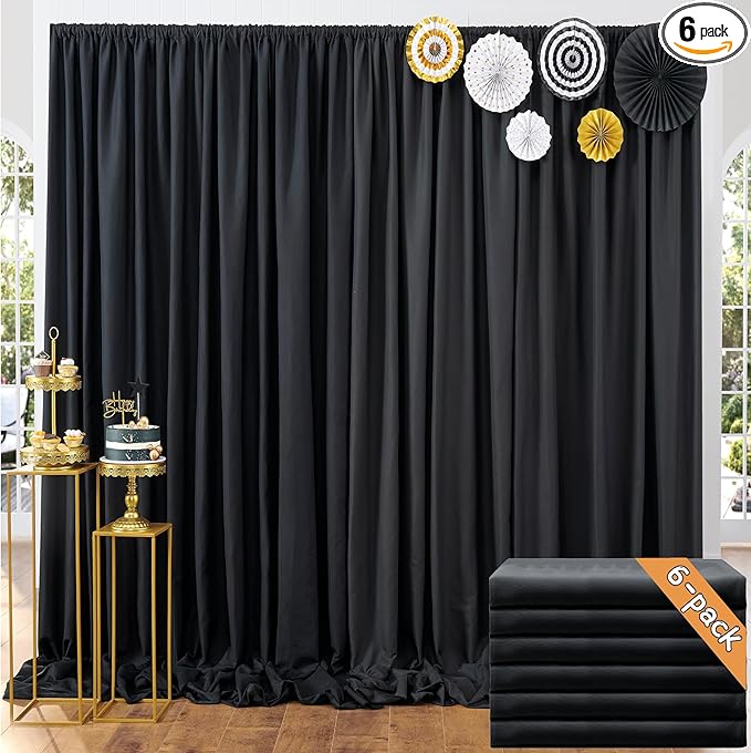 30ft x 10ft Thick Champagne Backdrop Curtains by ENJOYYOURPARTY