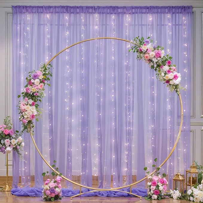 20×10ft Purple Tulle Backdrop Curtain - Image 7
