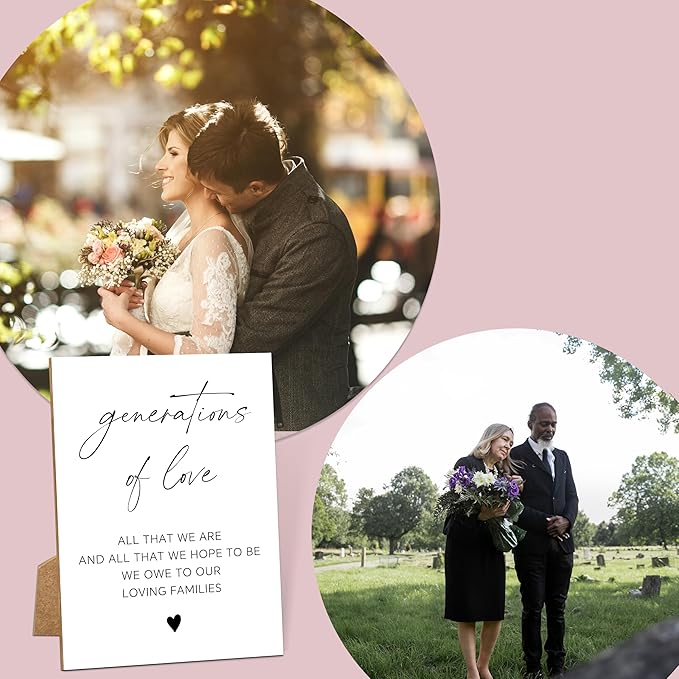 Wedding Signs for Reception, 8x11 White Minimalist Style Love Signs for Wedding - Image 5