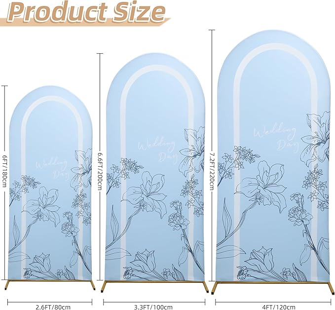 Wedding Arch Cover 7.2FT Spandex Arch Backdrop Cover Stretchy Backdrop - Image 4
