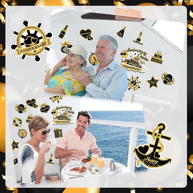 Happy Anniversary Cruise Door Magnets Decorations - Image 5