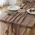 6pcs Nude Gauze Rustic Cheesecloth Table Runner 120 Inch 10 FT by KEKETOARRANGE