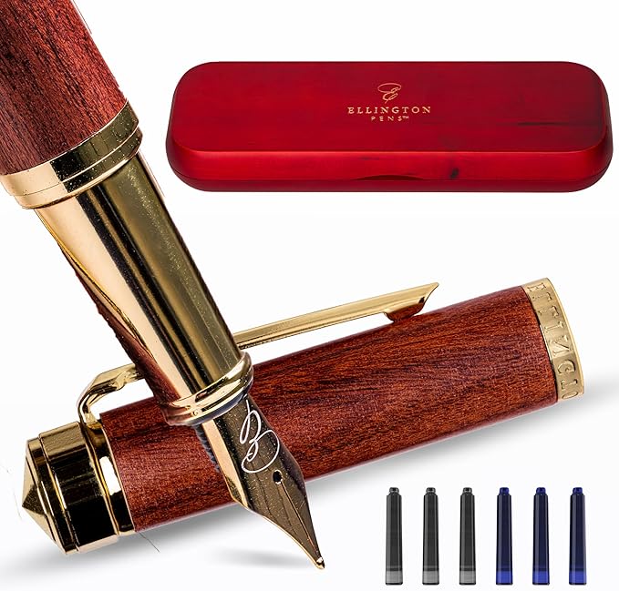 Ellington Pens Elegant Wood Fountain Pen Set – Includes Wooden Pen Box - Image 7