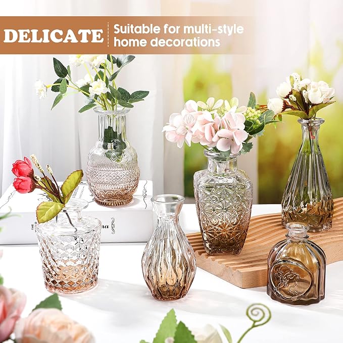 20 Pcs Glass Bud Vase Set Small Vintage Flower Vase in Bulk - Image 4