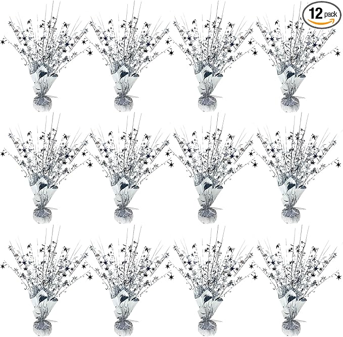 12 Pack Metallic Foil Spray Centerpiece Star Table Decoration Burst Table by FUBININA