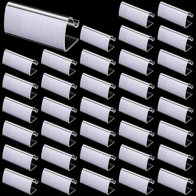 36 Pieces Table Skirting Clips Clear Tablecloth Clips by Maitys