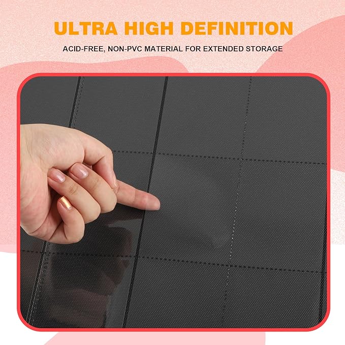 20-Pocket Card Binder, Trading Card Binder Holds 2000 Cards, Premium Zippered - Image 5