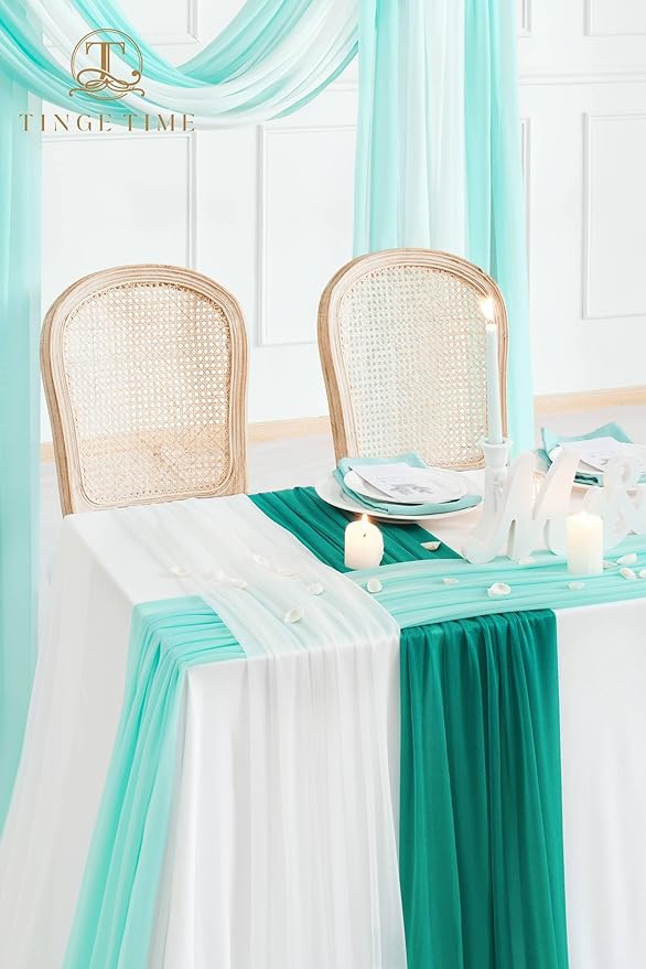 TINGE TIME 3 Panels Wedding Arch Draping Fabric, Wedding Arch Drapes - Image 6