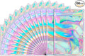 Funfery 100 Pack Smell Proof Holographic Bags Clear Resealable Bags, Mylar Foil by FUNFERY
