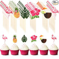 Luau Cupcake Toppers Tropical Cake Decorations Hawaiian Toothpicks Sticks by Maitys