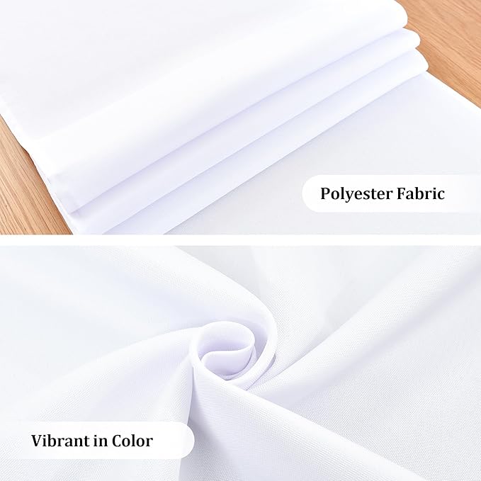 Farmhouse White Table Runner Dining Table Runners 90 Inches Long Coffee Table - Image 4