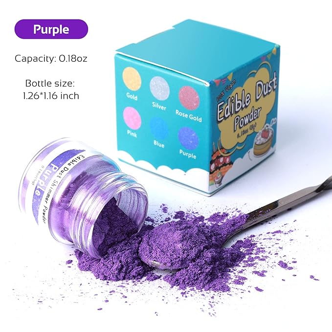 Jelife Violet Edible Luster Dust & Paint - Image 2