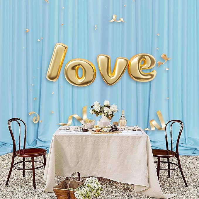 MEETSKY 10x 8 Baby Blue Backdrop Curtain - Image 8