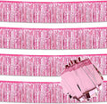 4 Pack 10 Ft Pink Foil Fringe Garland Metallic Streamers Tinsel Banner Wall by LANTIANCHEN