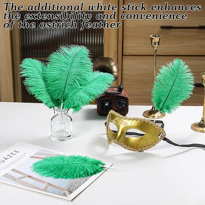 SOGUGOM Green Craft Ostrich Feathers - Image 5