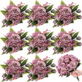 8 Bundles Artificial Peonies Flowers Boho Faux Flowers Arrangements Artificial by Yuxung