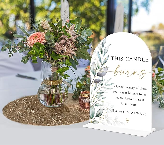 Acrylic Wedding Signs, Memorial Table Sign - Image 4