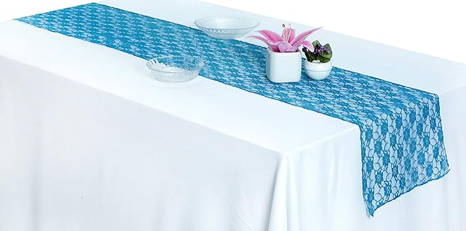 MDS Pack of 15 Wedding 12 x 108 inches Lace Table Runner - Image 4