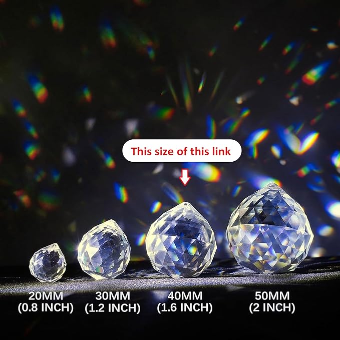 40mm 10Pack Crystal Ball Prism 1.57 Inch Decorative Ball - Image 5