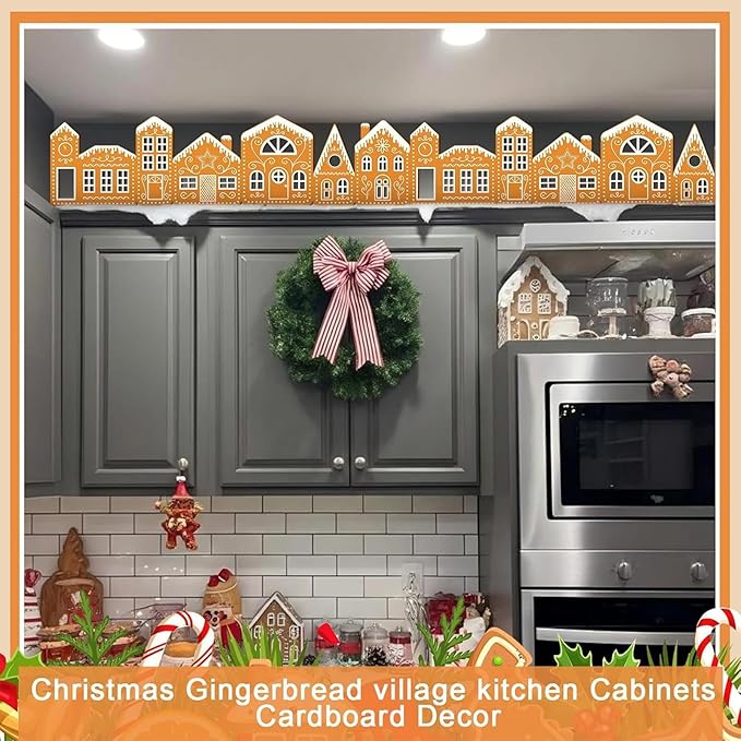 Christmas Gingerbread Village Light-Up Decor, House Cardboard Kit - Image 6